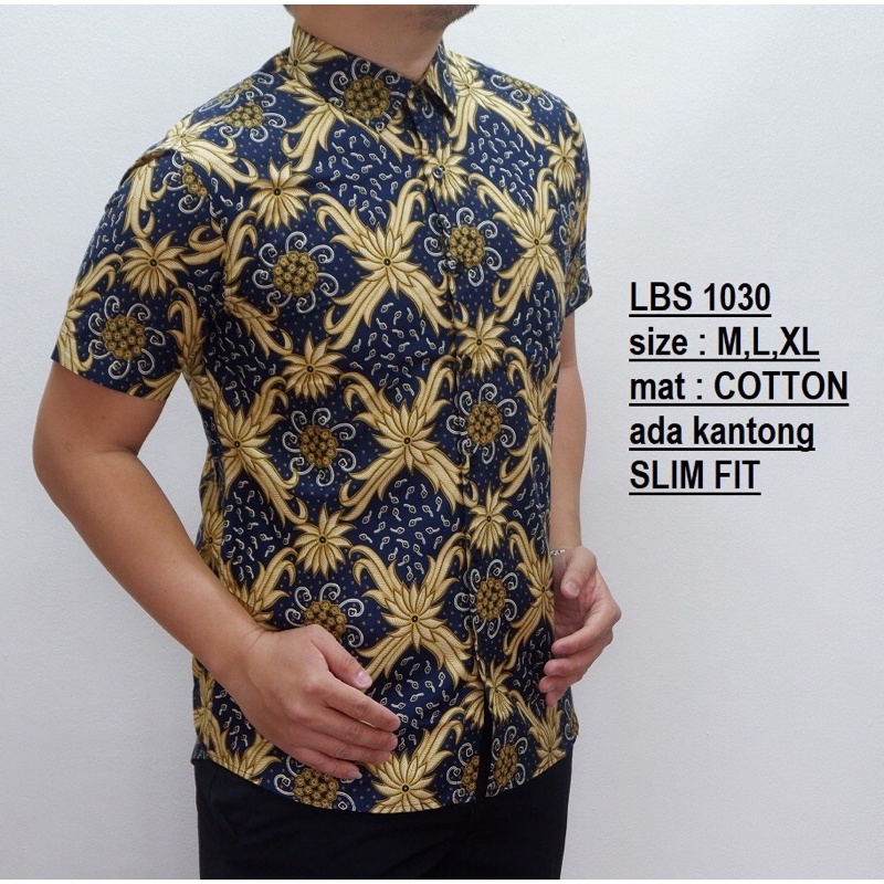 BAJU KEMEJA BATIK SLIMFIT LENGAN PENDEK LBS 1030