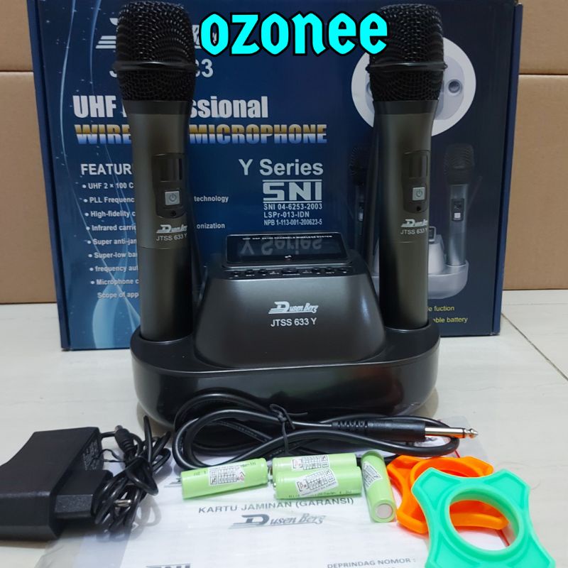 MIC WIRELESS DUSENBERG JTSS 633 Y CHARGER 2 MIC MICROPHONE WIRELESS
