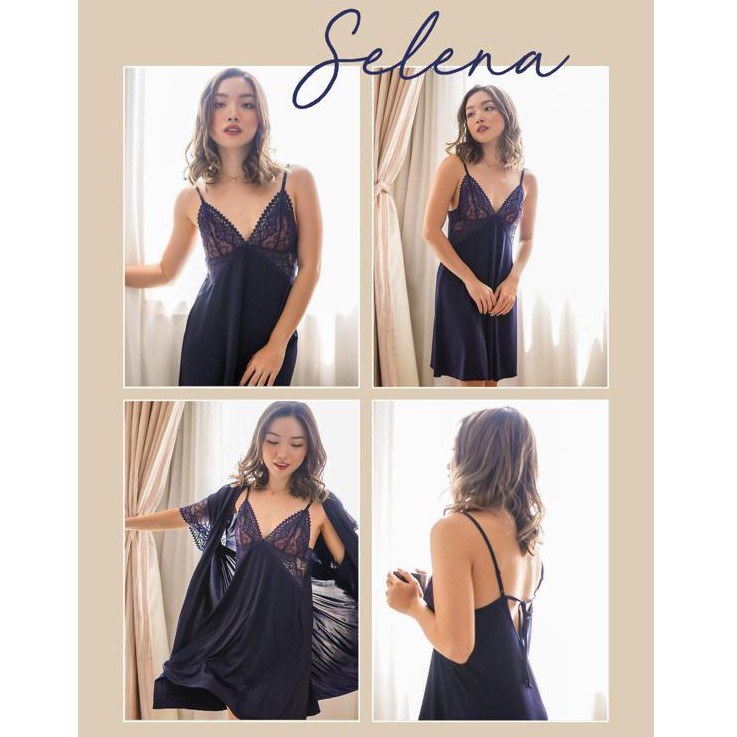 SELENA S-5XL sexy lingerie dress &amp; kimono - WAINODSHOP