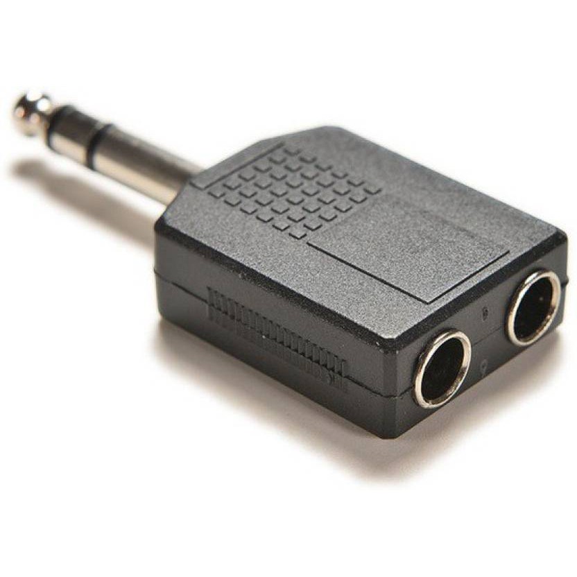 SKU-1053 KONEKTOR Y SPLITTER 6.5MM MALE TO 2 FEMALE 6.5MM / ADAPTER