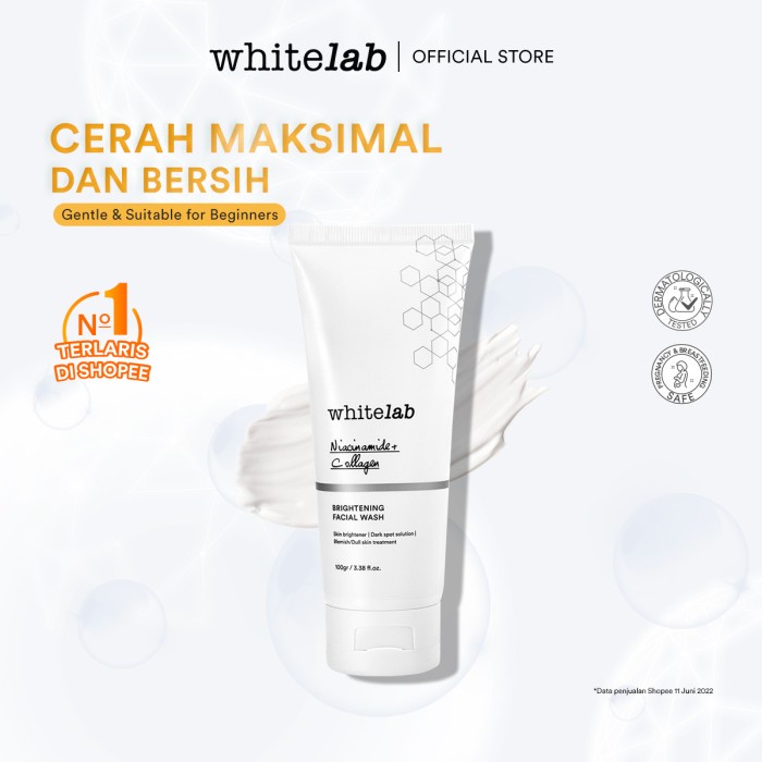 Whitelab Brightening Facial Wash - Sabun Pembersih Muka Pencerah BPOM Original