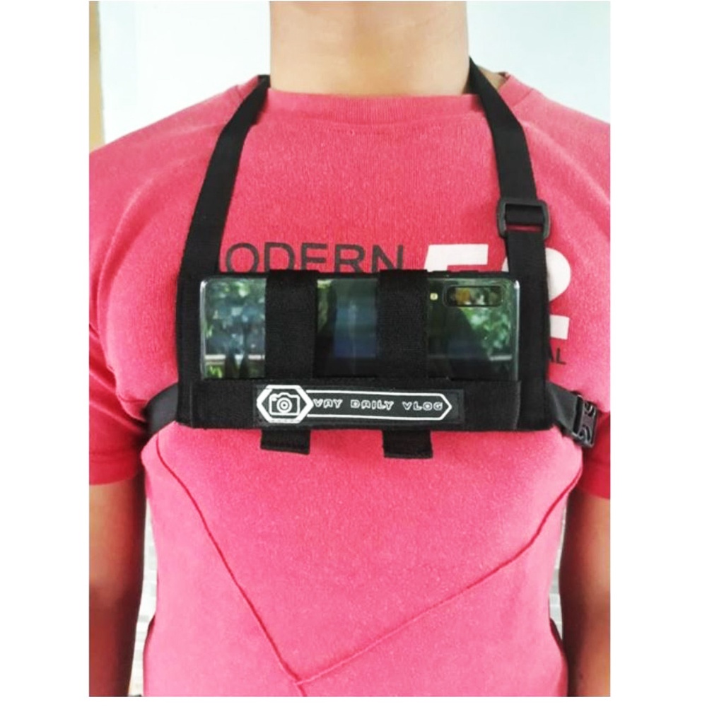 chest belt hp-holder handphone camera vlog-holder hp-tas dada yutuber-tas yutuber-tas youtuber