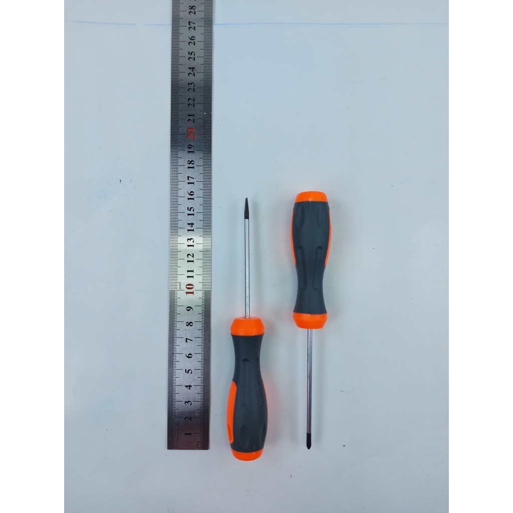 Obeng MINUS - 3 MM  Obeng karet rubber plus +  Ujung Magnet