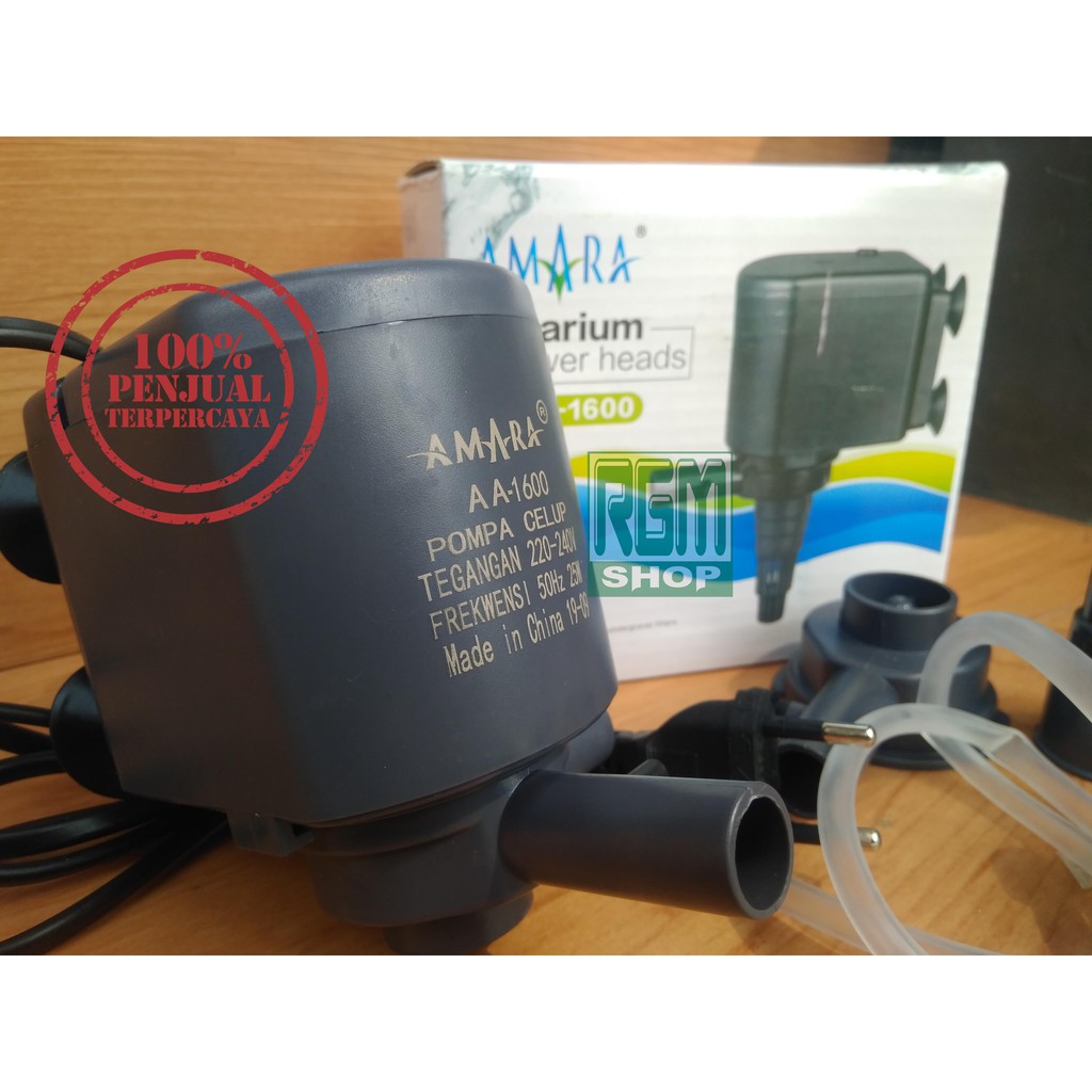 Amara AA 1600 AA-1600 power heads mesin pompa celup aquarium aquascape murah