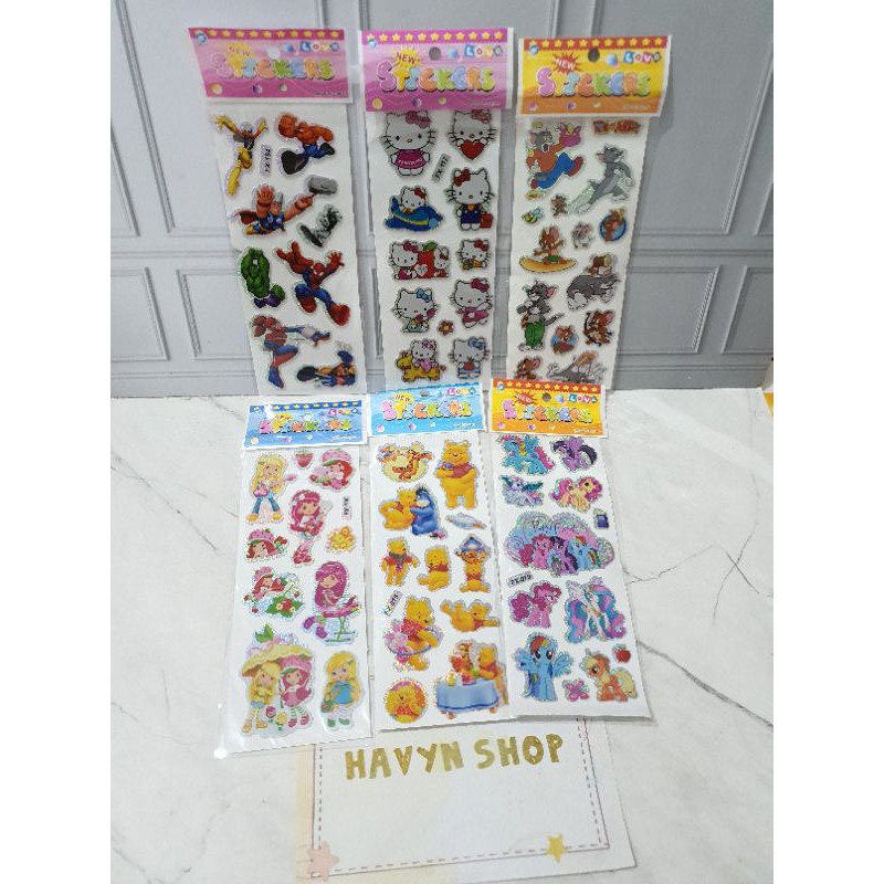 sticker gambar/sticker anak/Stiker Hologram-1