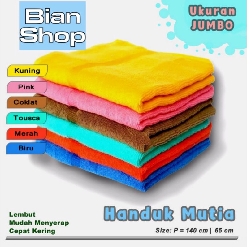 HANDUK MUTIA JUMBO 70cmx140cm'HANDUK PERLENGKAPAN MANDI'HANDUK MUTIA JUMBO
