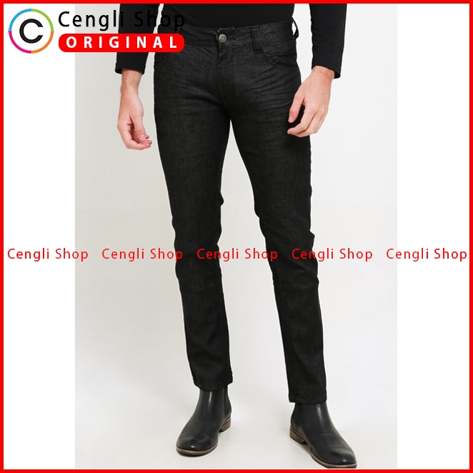 CELANA JEANS PANJANG PRIA CARDINAL ORIGINAL TERBARU HITAM CA07