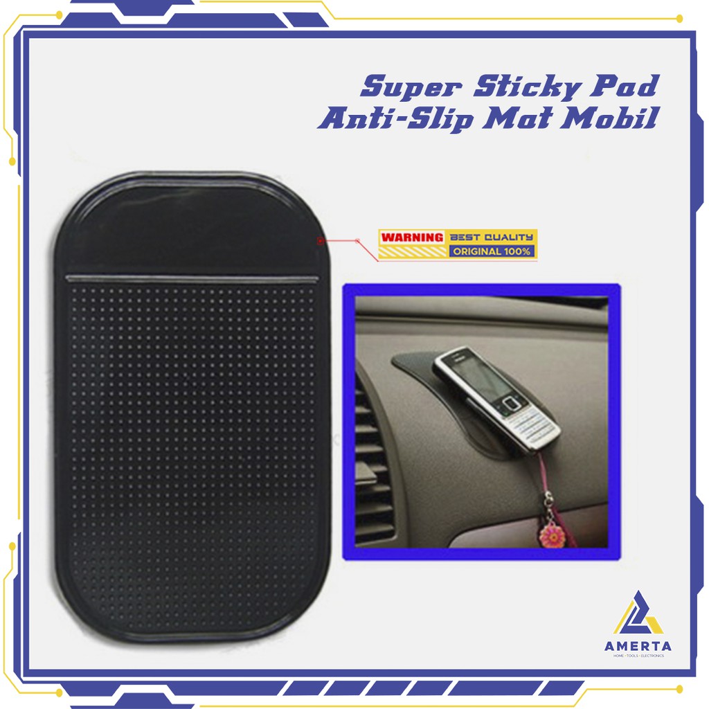 Super Sticky Pad Anti-Slip Mat Mobil - S-CMS-1101B - Black