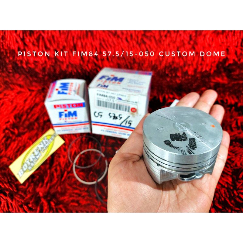 PISTON KIT FIM84 DIAMETER 57.5 PIN 15 CUSTOM DOME - BOYRENK RACING CONCEPT