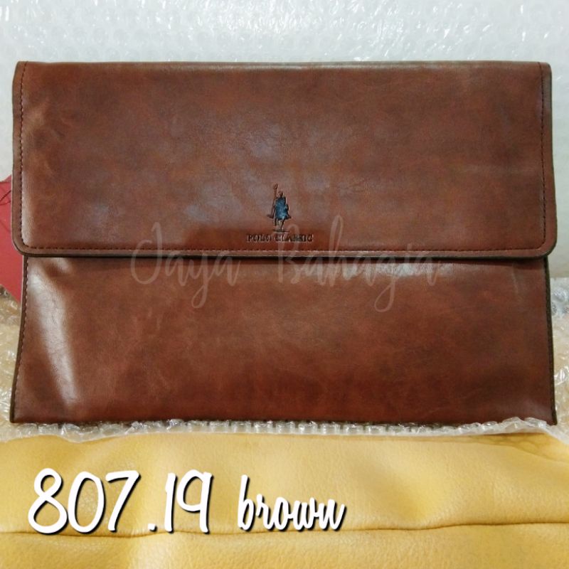 HANDBAG CLUTCH 12 INCH POLO CLASSIC 806 TAS TANGAN KULIT PRIA WANITA