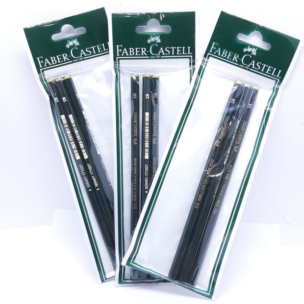 

PENSIL KAYU FABER CASTELL 9000-2B (117102) 119043 (SET 3)