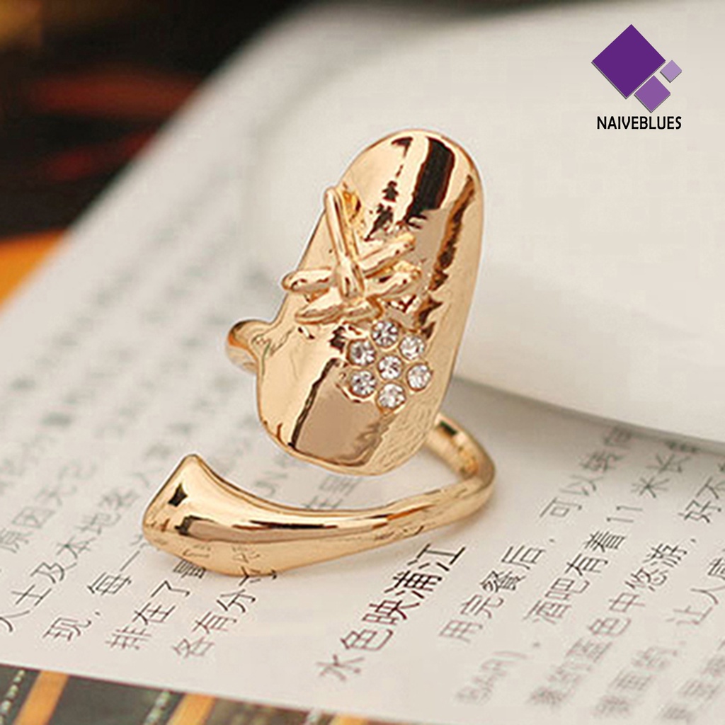 Naiveblue 1Pc Cincin Kuku Bahan Alloy Untuk Wanita