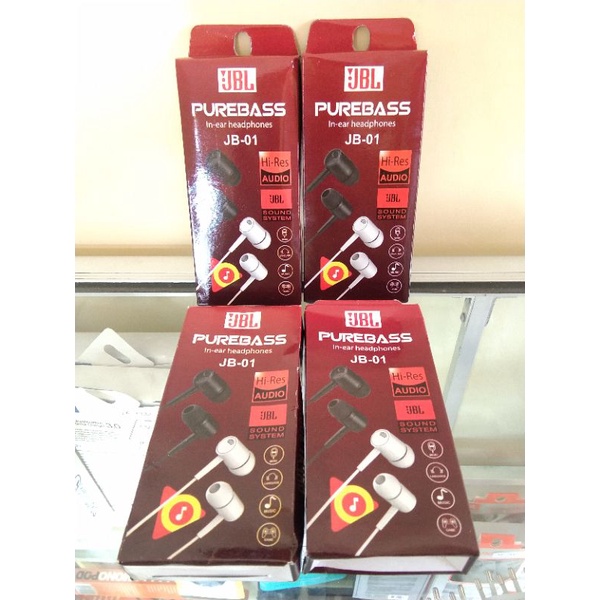 JBL PureBass In-Ear Headphone - Kabel USB-C 0.2m, Driver 32mm, Putih