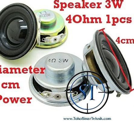 11.11 MALL Speaker Mini 4 Ohm 3W Bulat Full Range Audio Loudspeaker 40mm 4R Horn ♦♥