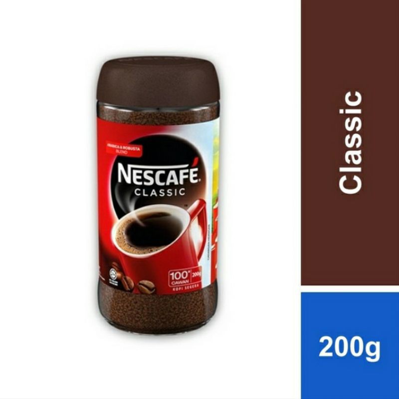 

NESCAFE Classic Kopi Instan/Kopi Hitam Bubuk 200gr Jar