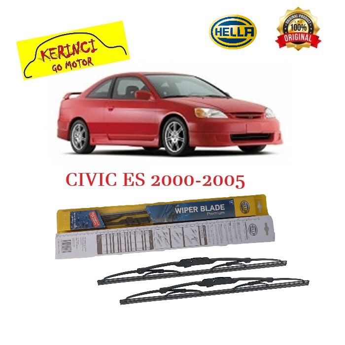 WIPER HONDA CIVIC ES 2000-2005 HELLA PREMIUM 20&quot; &amp; 18&quot; SEPASANG