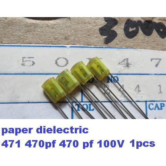 Paper Dielectric Capacitor 471 470Pf 470Pf 470 Pf 100V Inwer3185 Buru Order