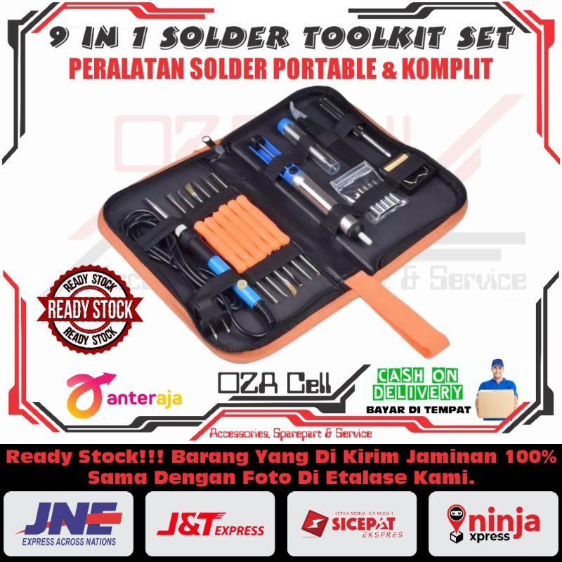 SET SOLDER 9 IN 1 SOLDER TOOL KIT SET ALAT SOLDER PERALATAN SOLDER