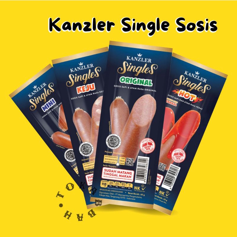 

Sosis Kanzler Singles Hot Original Keju Mini all varian 65 gram