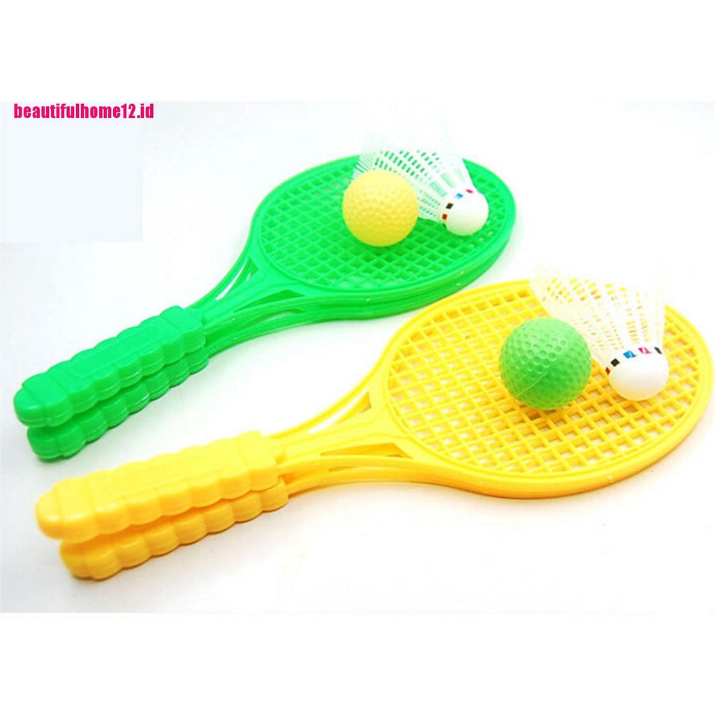 【beautifulhome12.id】1pair Child Badminton Tennis Racket Baby Sports Bed Toy Educational Toys