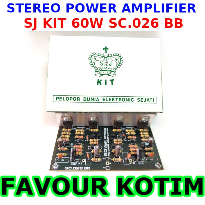 MODULE POWER AMPLIFIER STEREO 60 WATT SJ KIT FVKOTIM