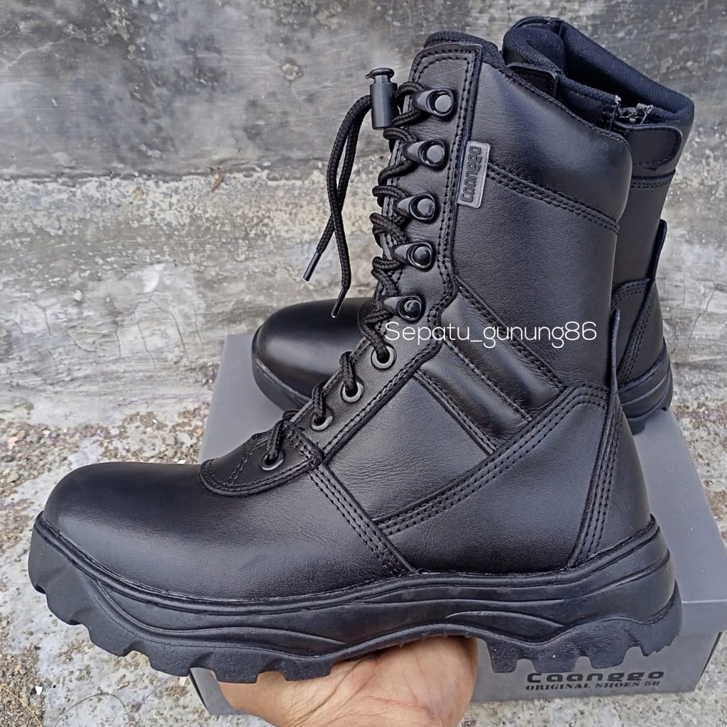 SEPATU PDL JATAH TNI AD 100% KULIT ASLI SEPATU PDL TNI POLISI POLPP SECURITY TERLARIS NEW CAANGGO