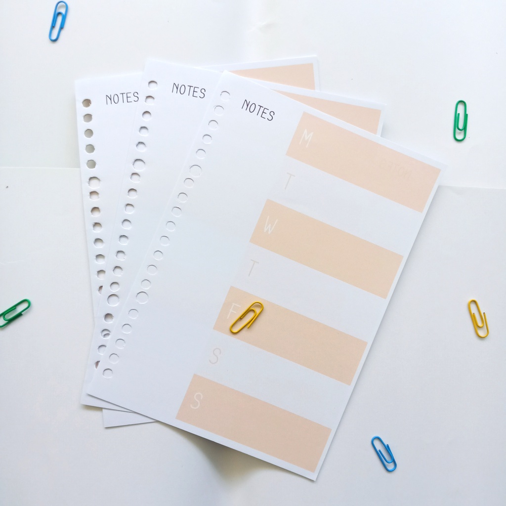 

Weekly Planner Isi 10 Kertas Binder A5 B5 100gsm Motif. Catatan Motif Kertas Tebal Isi Binder