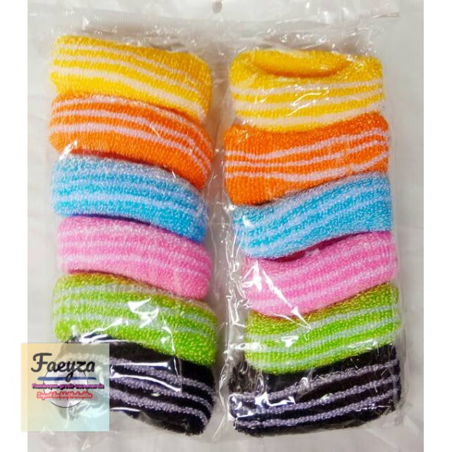 Ikat rambut /tali rambut /donat isi 12 pcs