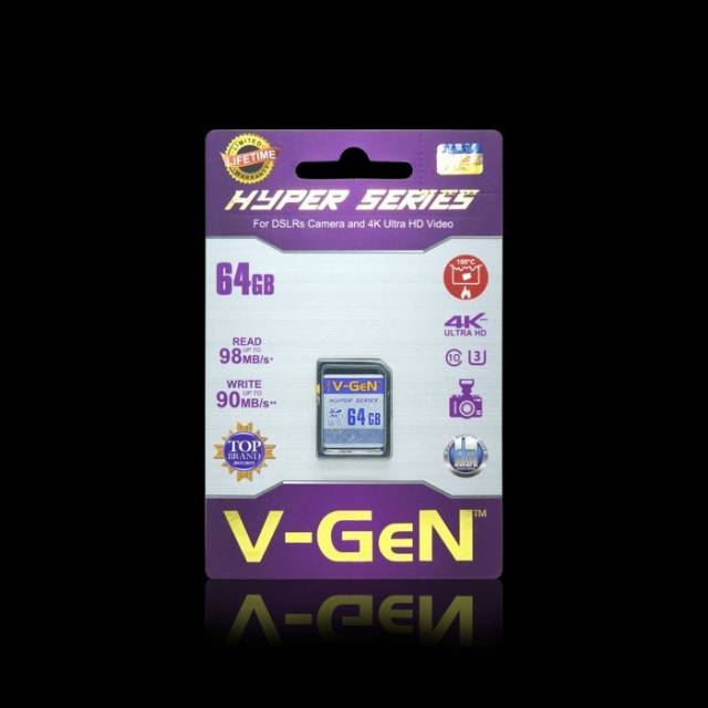 SD Card Class 10 V-GeN Hyper Series Memory Card 64 GB Vgen