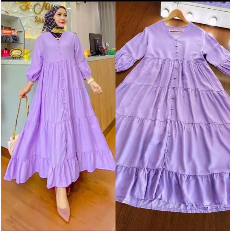 Livy dress gamis midi maxy fashion muslim wanita