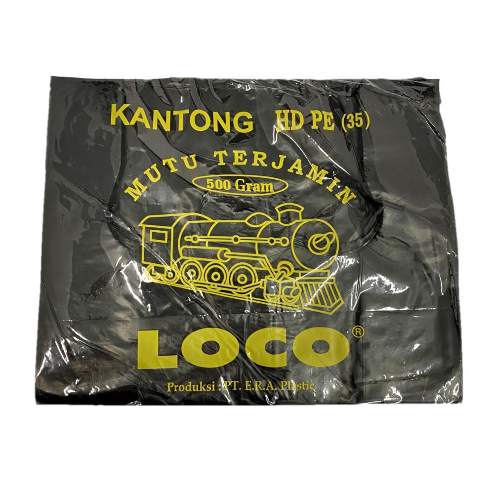 Loco Kantong Plastik  Tebal  Hitam  Jumbo 35 x 55 cm Shopee 