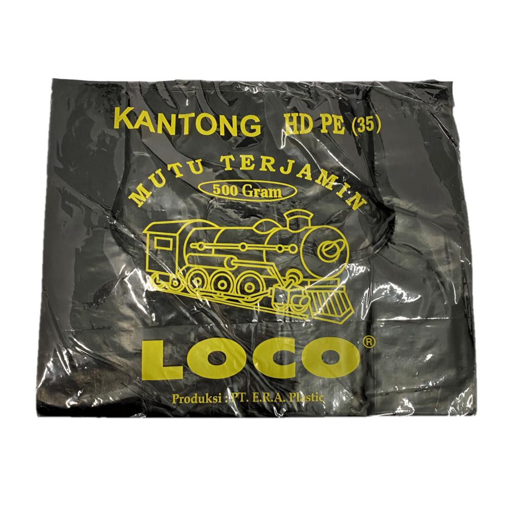 Loco Kantong  Plastik  Tebal Hitam Jumbo 35  x 55 cm Shopee 