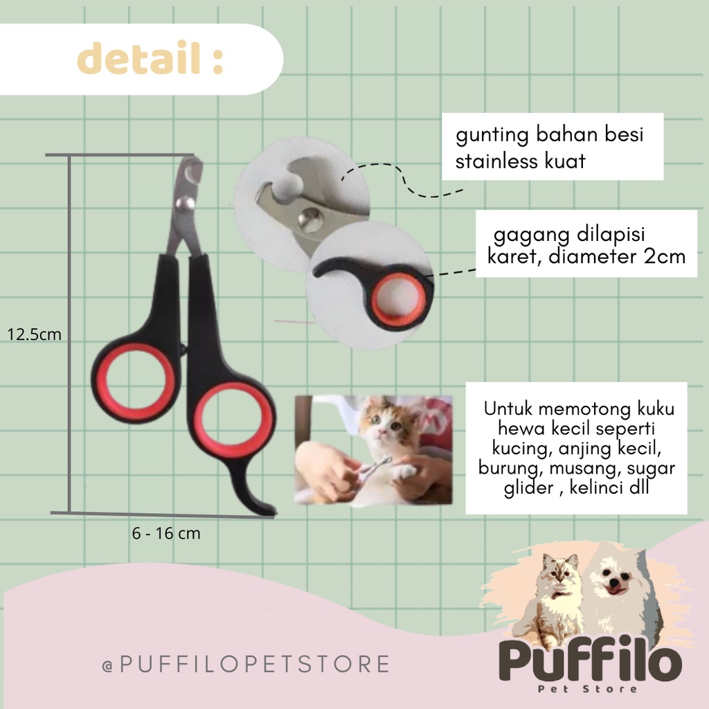 GUNTING KUKU ANJING KUCING BURUNG / PET NAIL TRIMMING