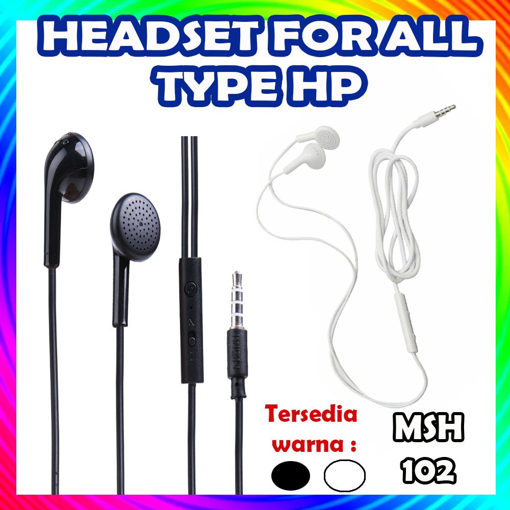 MSH [ PREMIUM ] Handsfree Headset Earphone Handfree jack 3.5 mm Suara Bass Kuat