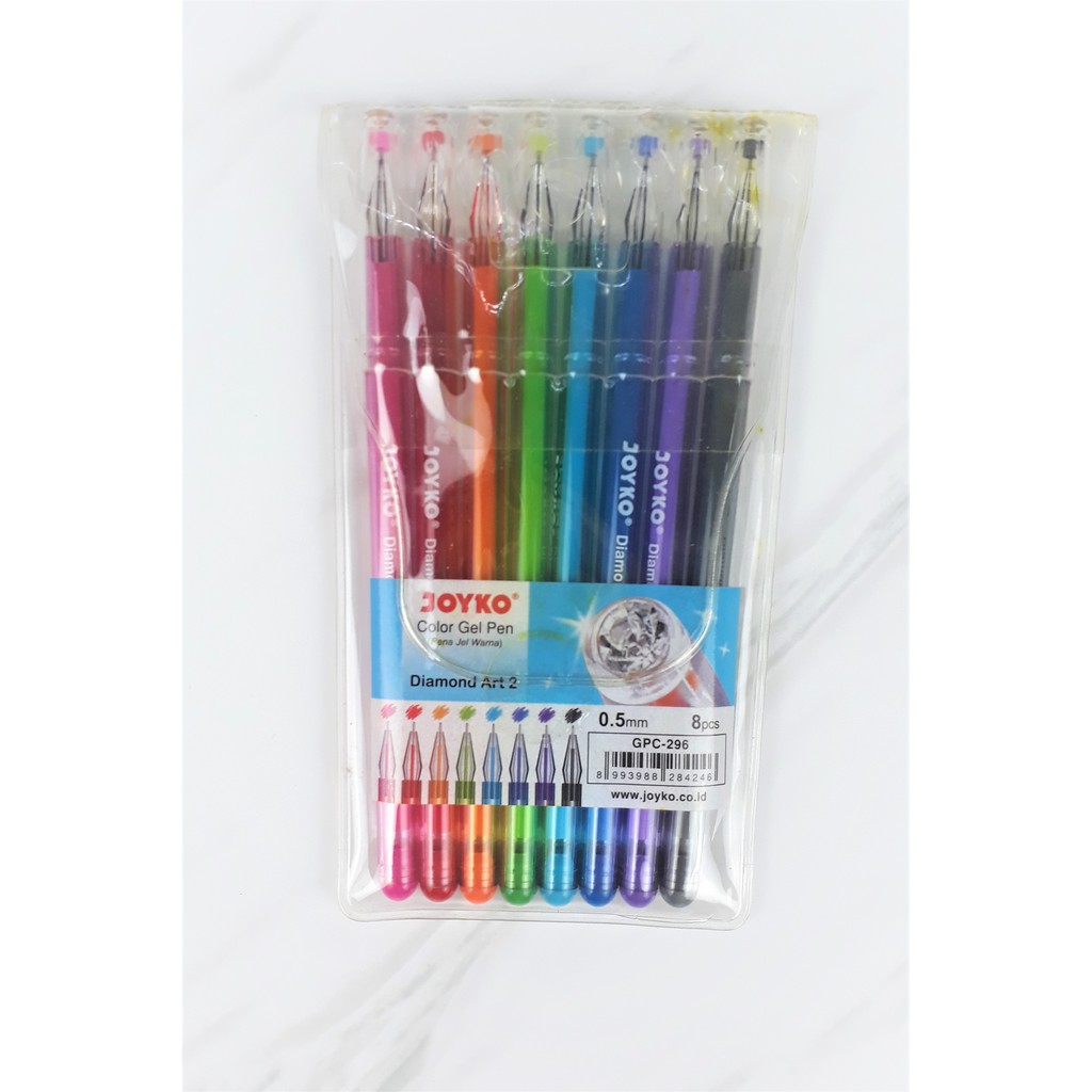 

JOYKO Color Gel Pen 0.5 mm 8 ocs - Pena Gel Warna GPC-309s Diamond Art