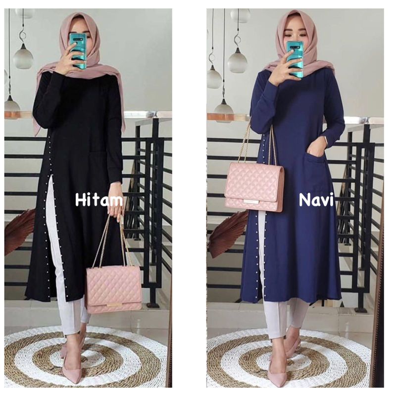 ARENDA Tunik / SALORA Tunik LD100  - Tunik Babyterry Import / Long Tunik Kaos / R.1 - 195-5333