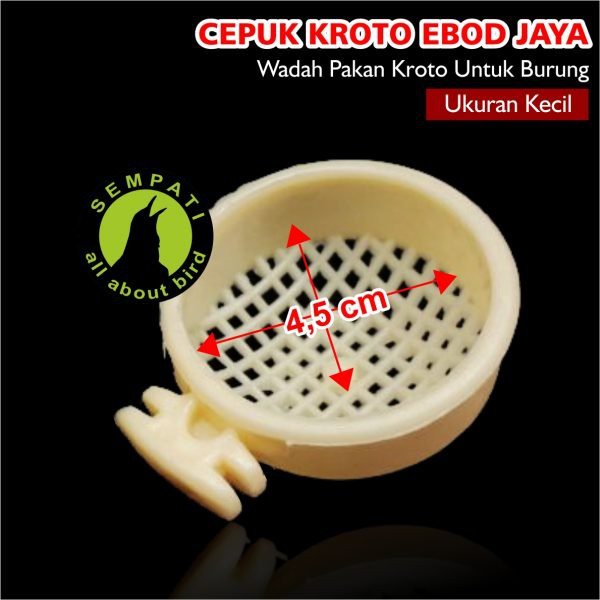 CEPUK WADAH PAKAN KROTO BURUNG KECIL EBOD JAYA