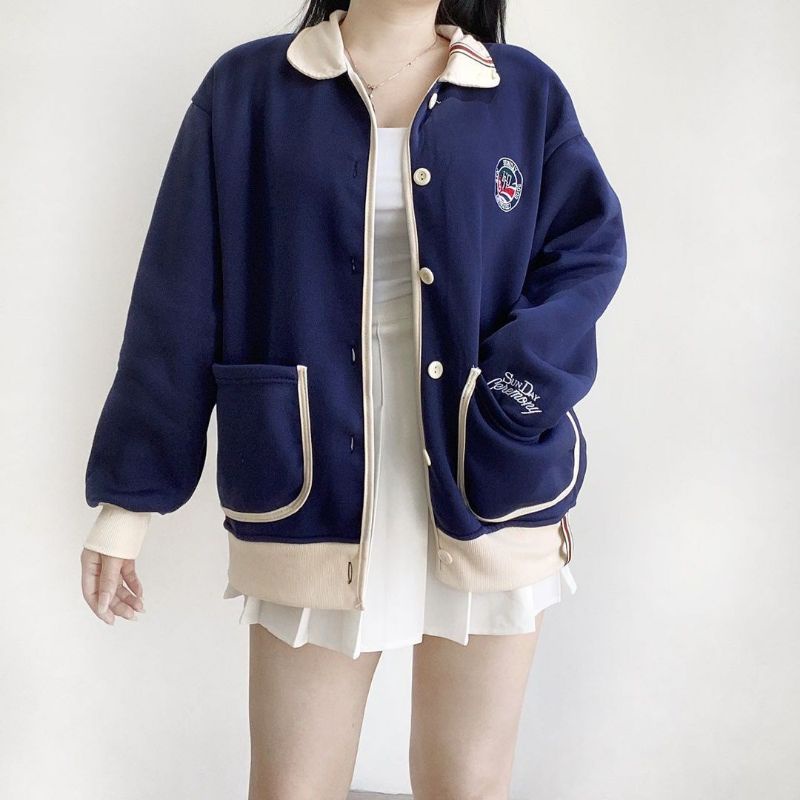 [NEW] Alter Cloth Poyo Jacket Navy Jaket Biru Dongker Mirip Romantic Crown