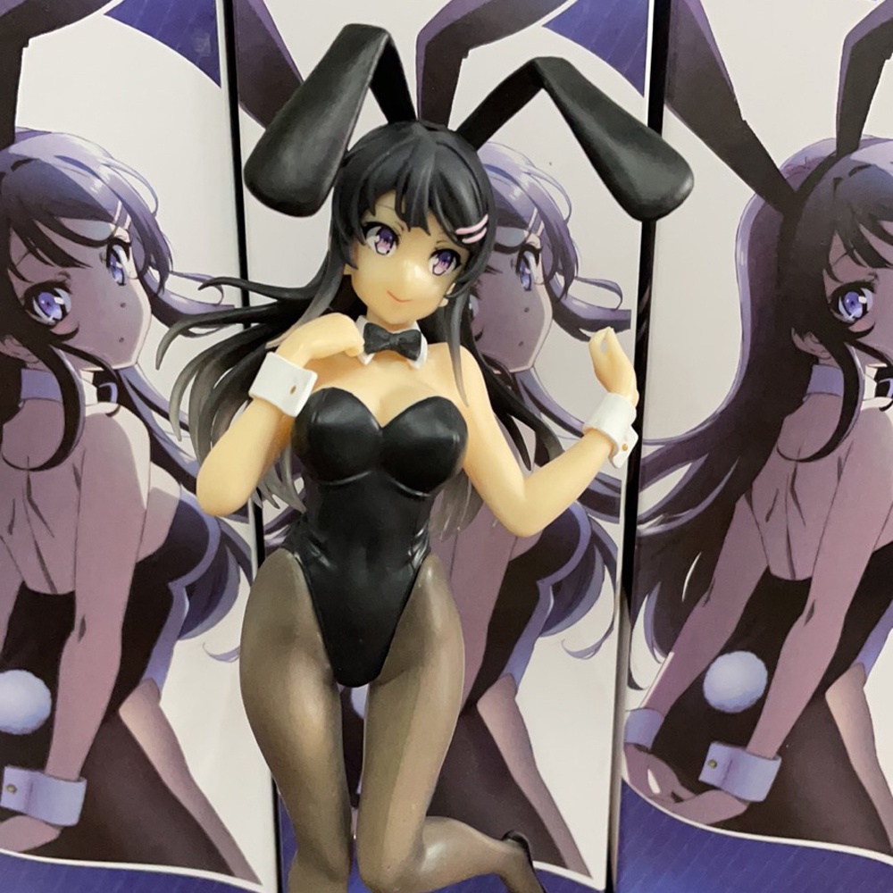 Needway  Anime Sakurajima Mai PVC Does Not Dream Of Bunny Girl Action Figure Girls Figure Japan Mai Senpai Doll Toys Model Doll 20cm Bunny Girl Ver