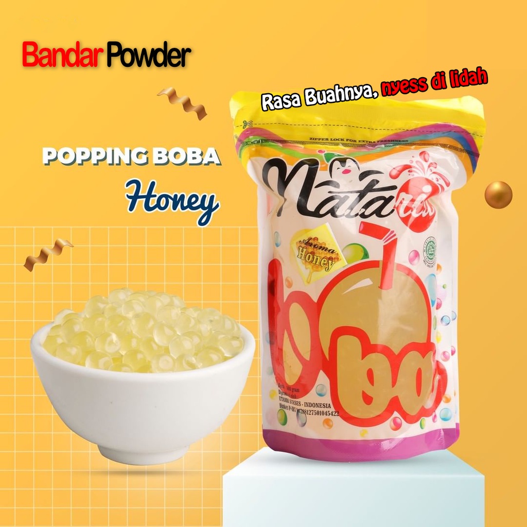 

Popping Boba Madu 500gr - Poping Jelly Nataria - Bandar Powder