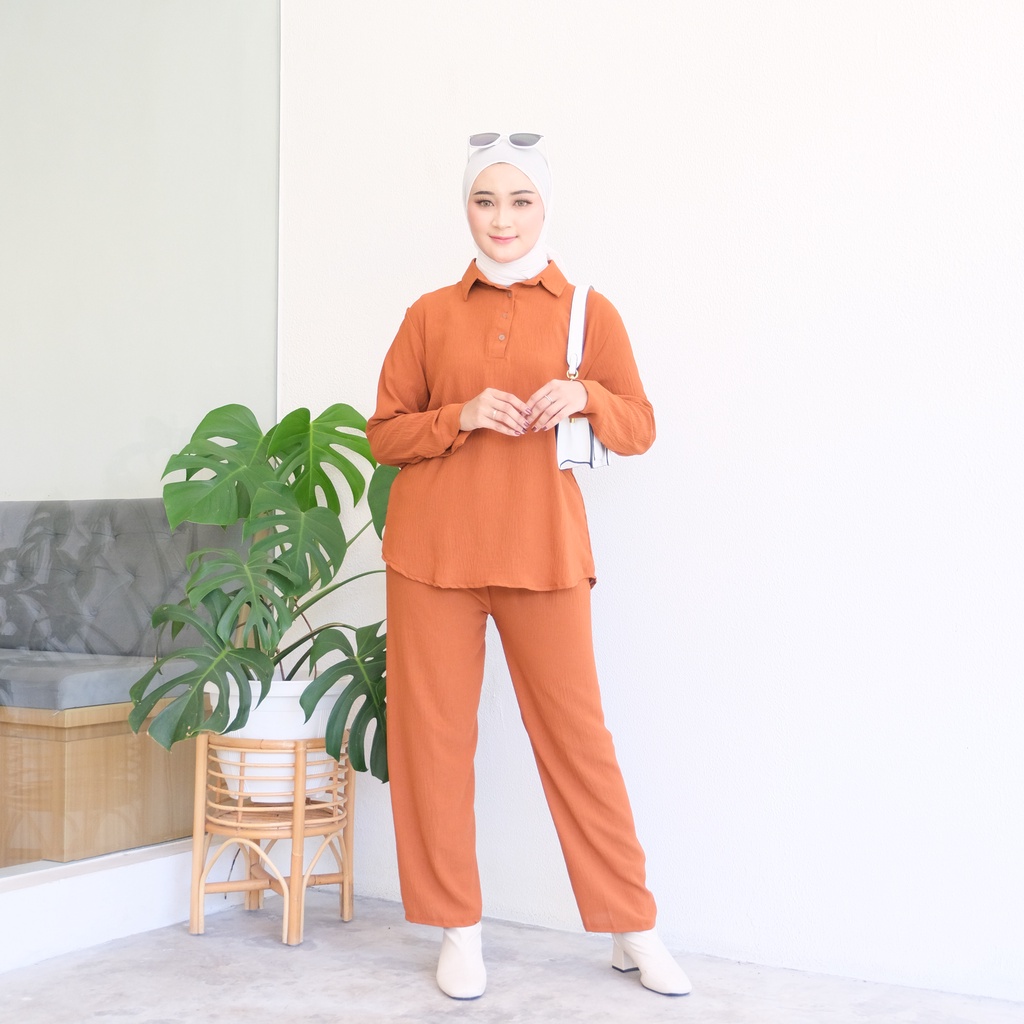 (MSB) ONE SET ISAFA TUNIK BLOUSE KEMEJA ATASAN WANITA