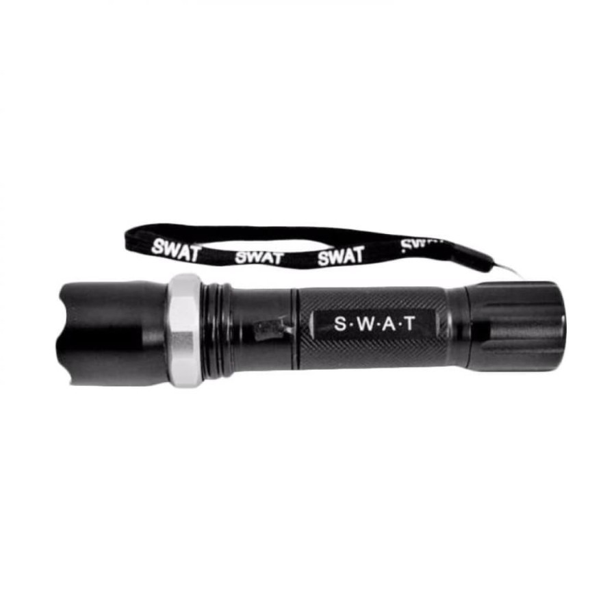 Set Senter LED Police Swat Super Terang Baterai Charger Cone XRB008