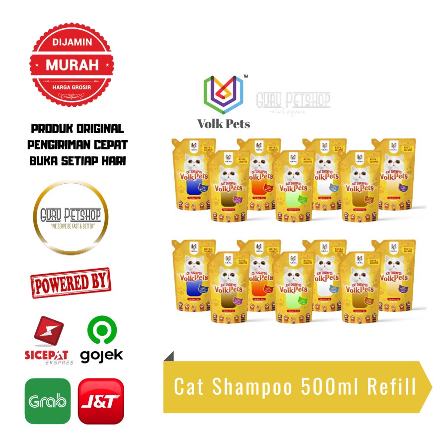 Volk Pets Cat Shampoo Refill Collection 500 ML / Shampo Kucing