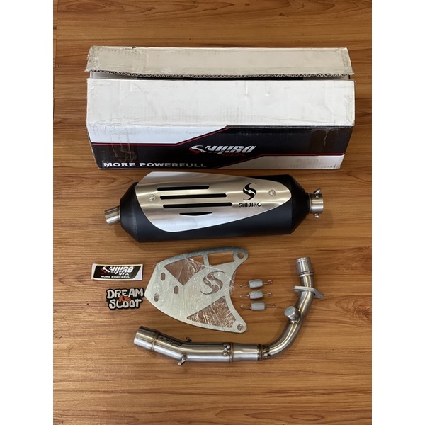 Knalpot Shijiro Standar racing inlet 38 & 45vespa Sprint Shijiro Vespa primavera Shijiro Vespa S Shi