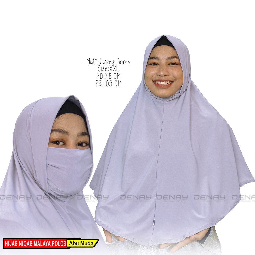 TOKODENAY - HIJAB MASKER - NIQAB MALAYA 2IN1 - BAHAN JERSEY - JILBAB WANITA MUSLIMAH - BEST SELLER