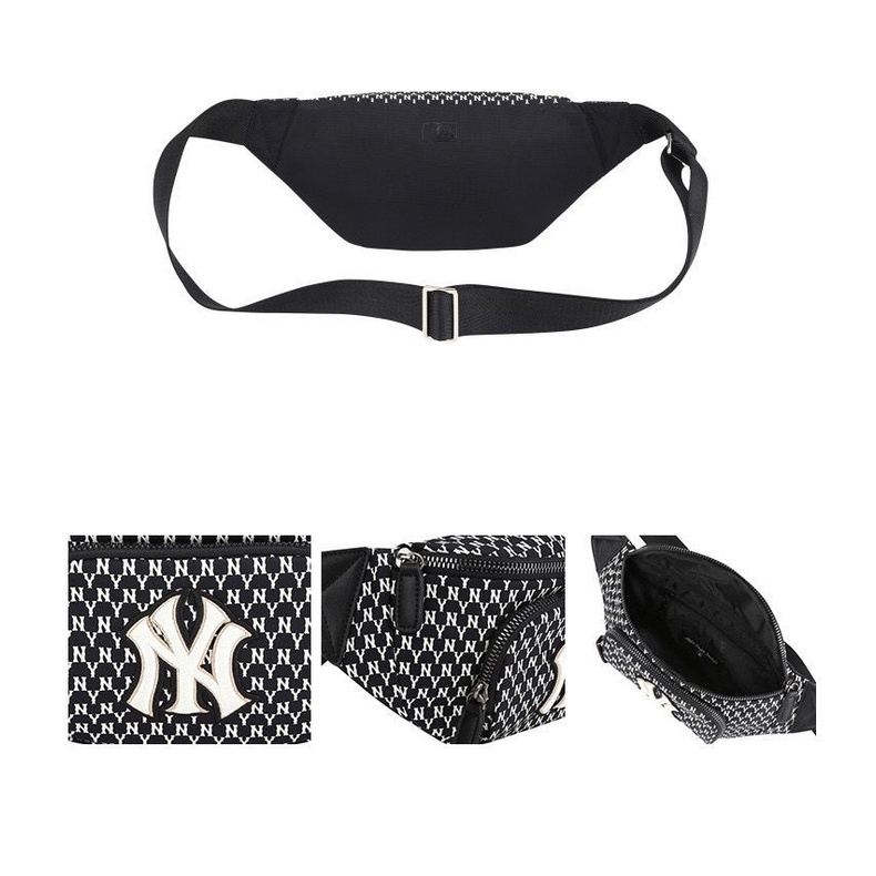 tas pria selempang pinggang WAISTBAG NY MLB pattern logo