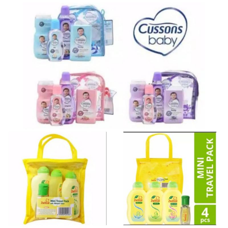 Paket bayi Cussons-Zwitsal mini gift zwitsal basic bedak telon baby hair oil baby bath sabun