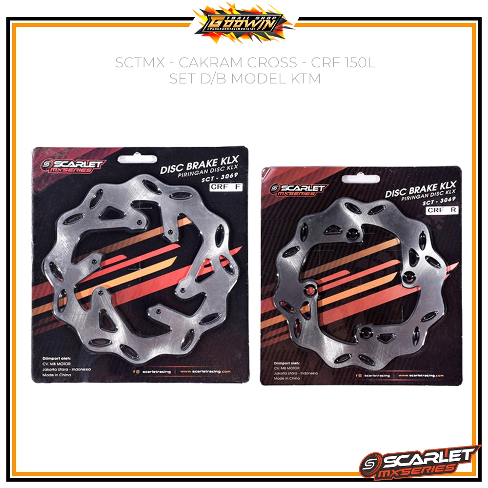 Piringan Cakram Disc Set Depan Belakang SCARLET MX AND CRF 150L KLX 150 KLX 230 WR 155 Model KTM