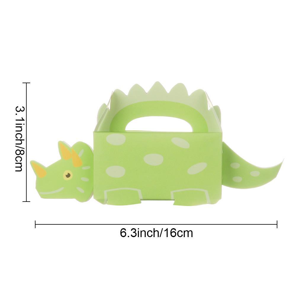 Nanas 10pcs Dinosaurus Cookie Box Dekorasi Baby Shower Paper Box Kotak Hadiah