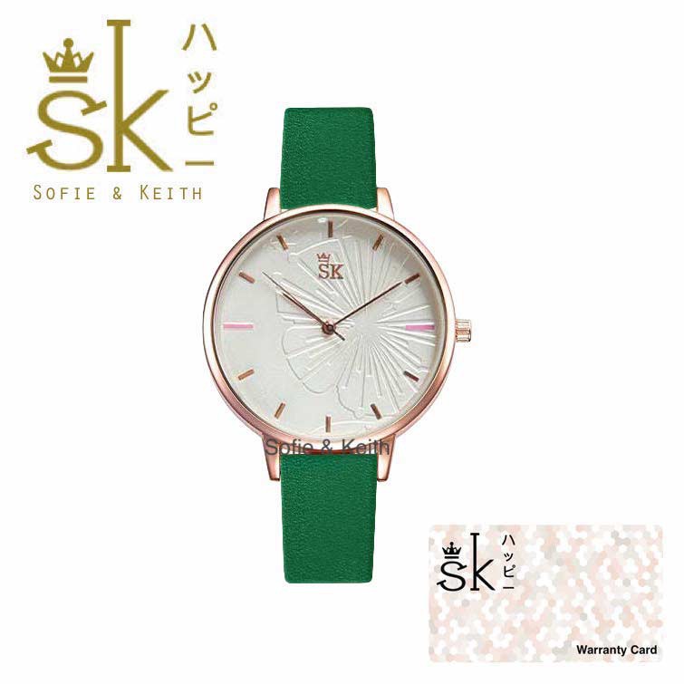 SK Teratai 3D Jam Tangan Water Resistant Wanita Fashion Strap Leather ( Group ) SK_ 815